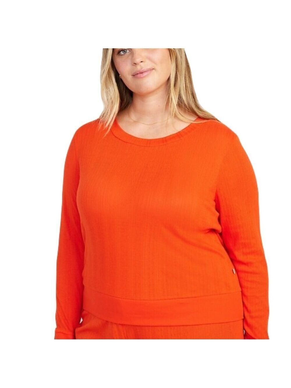 O.N.L.Y. Old Navy Orange Pullover Pointelle Pajama Top Size 3X